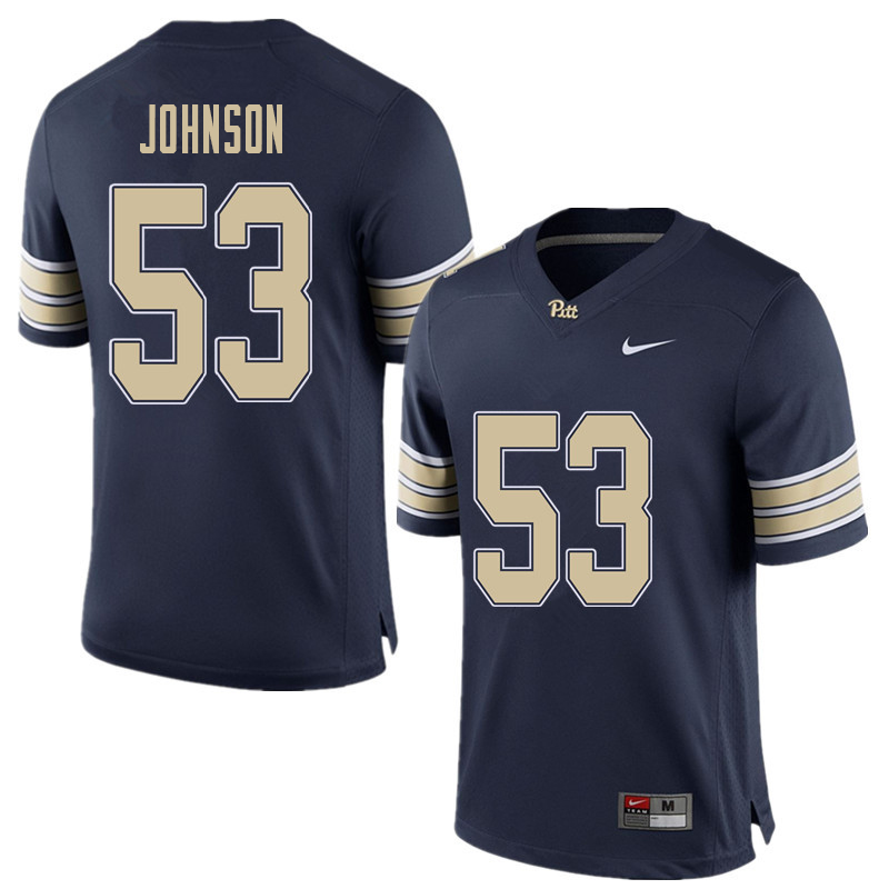 Men #53 Dorian Johnson Pittsburgh Panthers College Football Jerseys Sale-Home Blue